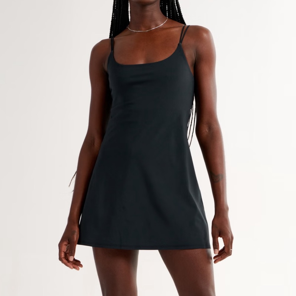 Abercrombie & Fitch Black Mini Slip Dress